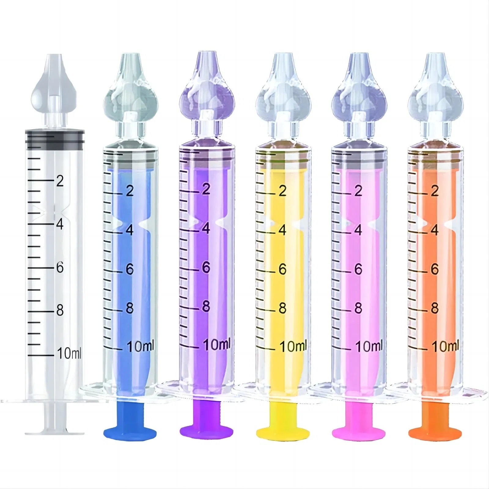 CE Certified Baby Nasal Aspirator 10ml Syringe Baby Nasal Cleaner with Soft Silicone Tip