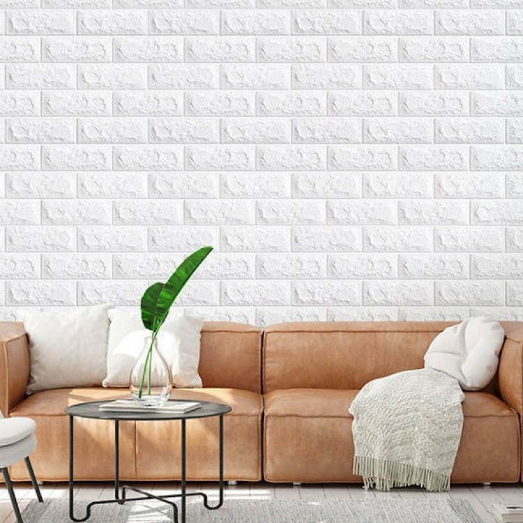 Self-Adhesive Wallpaper Foam Brick Pattern 3D Three-Dimensional Wall Stickers Background Wall Seamless Soft Package Stickers