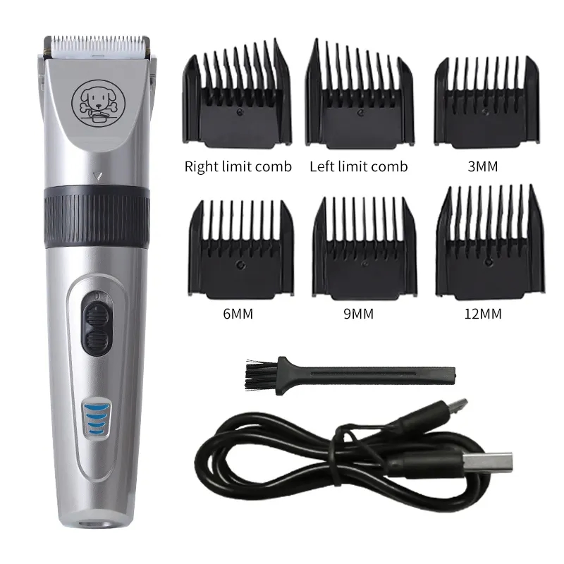 Wholesale Customization Ceramic Blade Powerful Rechargeable Professional Dog Hair Clippers Grooming Pet Clippers