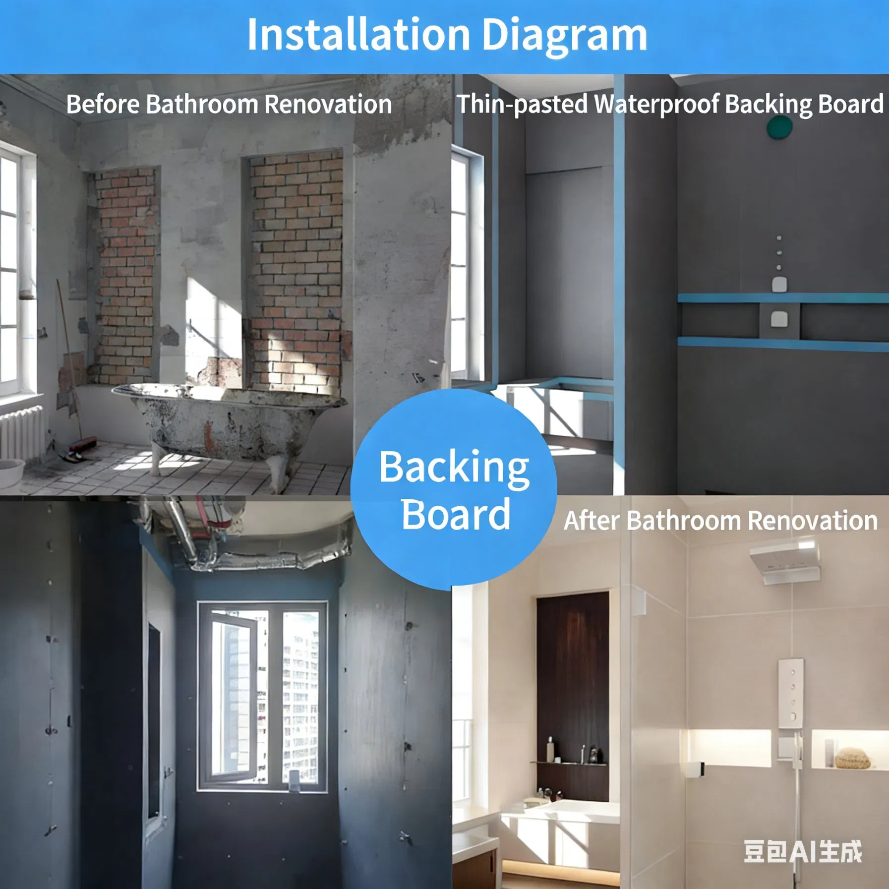 Eta Approved XPS Wet Room Backer Board Waterproof for Bathroom Renovation
