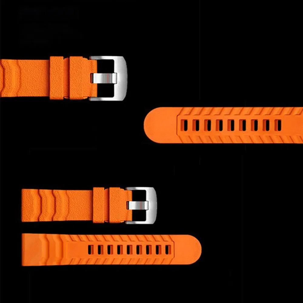 24mm Watch Strap for Men. Watch Accessories. Swiss Watch Luminox Replacement Fluororubber Strap. in Stock for Wholesale