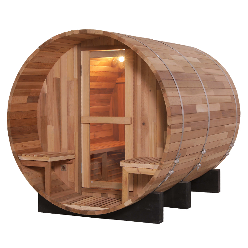 Best-Selling Canadian Red Cedar Barrel Outdoor Traditional Sauna