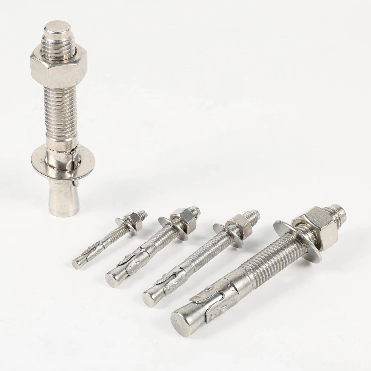 Customized ANSI JIS White Metric Inch M6-M24 21-30MPa Carbon Steel Stainless Steel Through Bolt Anchor for Heavy Loads