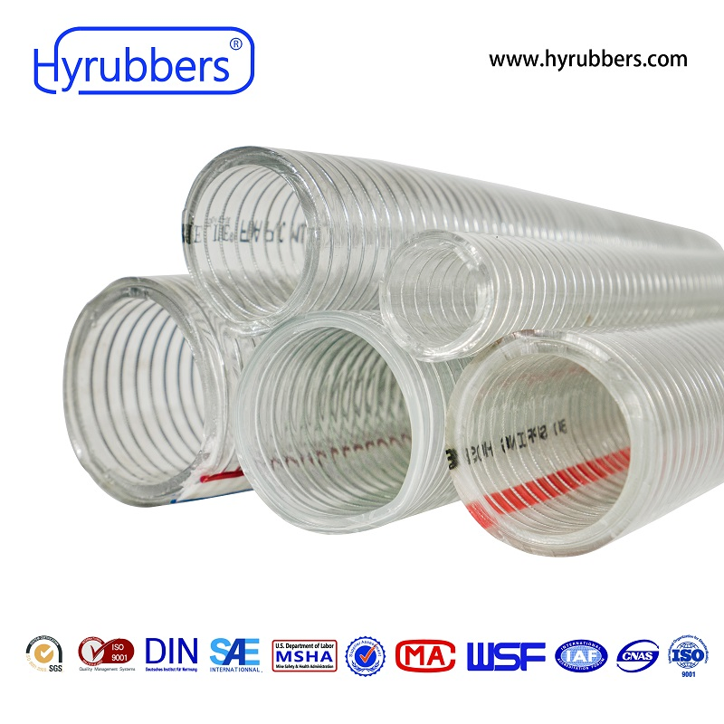 PVC Steel and Fiber Reinforced Composite Hose Flexible Transparent Hose