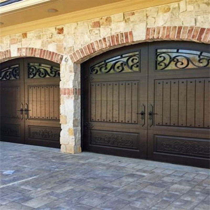 Modern Automatic Remote Electric Folding Wrought Iron Metal Entry Garage Door