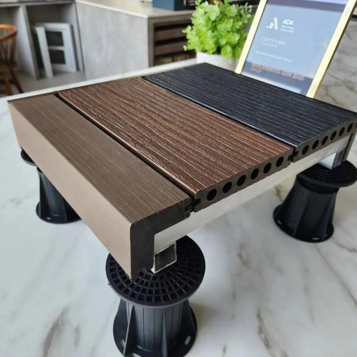 Self Leveling Pave Decking Adjustable Support for Raised Floor Plastic Pedestal