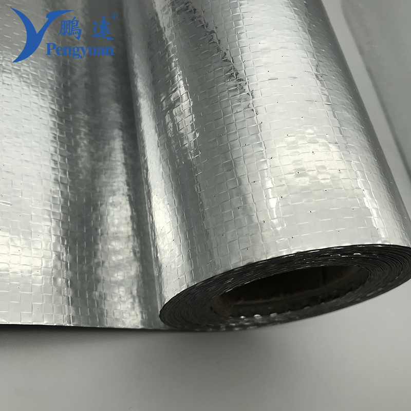 Perforated Blue Aluminum Foil Woven Fabric PE Coating Heat Thermal Insulation Building Material for Roof