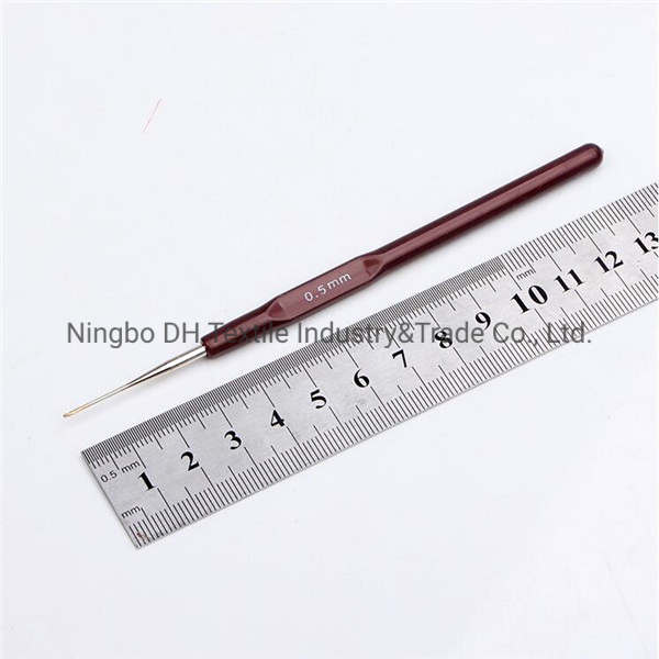Aluminum or Iron Material Crochet Hook with Coffee Handle From China Factory