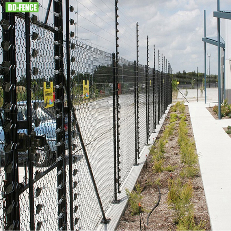 Solar Powered Electric Fence Energizer Alarm System High Security Chain Link Fence Wire Electric Fencing Post Farm Electric Fence