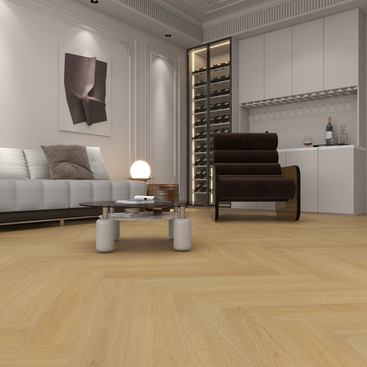 Indoor Modern Design Smooth French White Oak Wood Natural Parquet Flooring for Living Room
