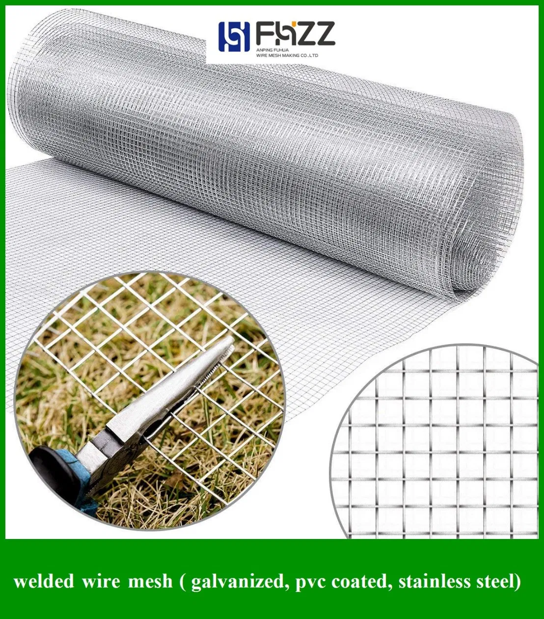 1/2 High Quality Galvanzied Hot Dipped Steel Welded Wire Mesh