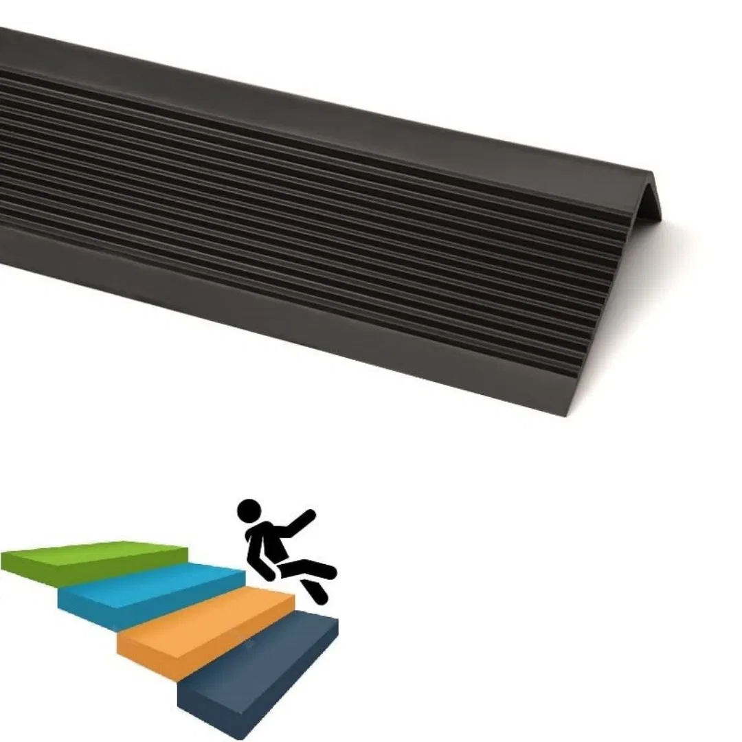 Rubber Safety Stair Tread Nosing Non-Slip Stair Nosing Protector
