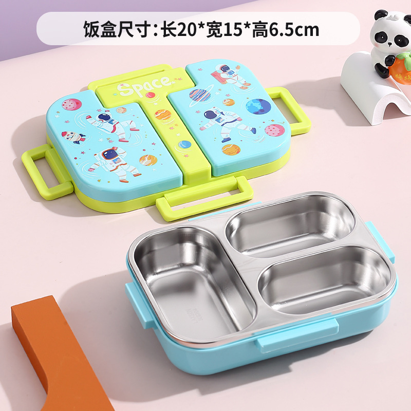 304 Stainless Steel Partitioned Lunch Box Can Be Microwave Heated and Insulated