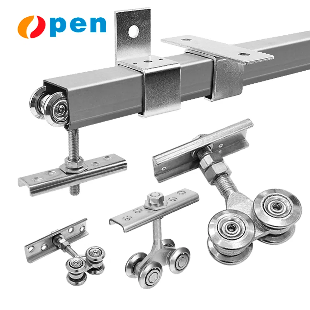 Heavy-Duty Steel 4 Wheel Gate Wheels, Folding Door Hanging Door Rollers, Sliding Door Rollers