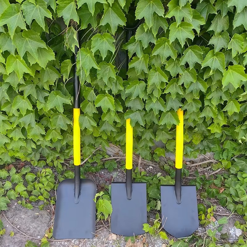 Premium Carbon Steel Garden Shovel with Ergonomic Plastic Grip for Digging