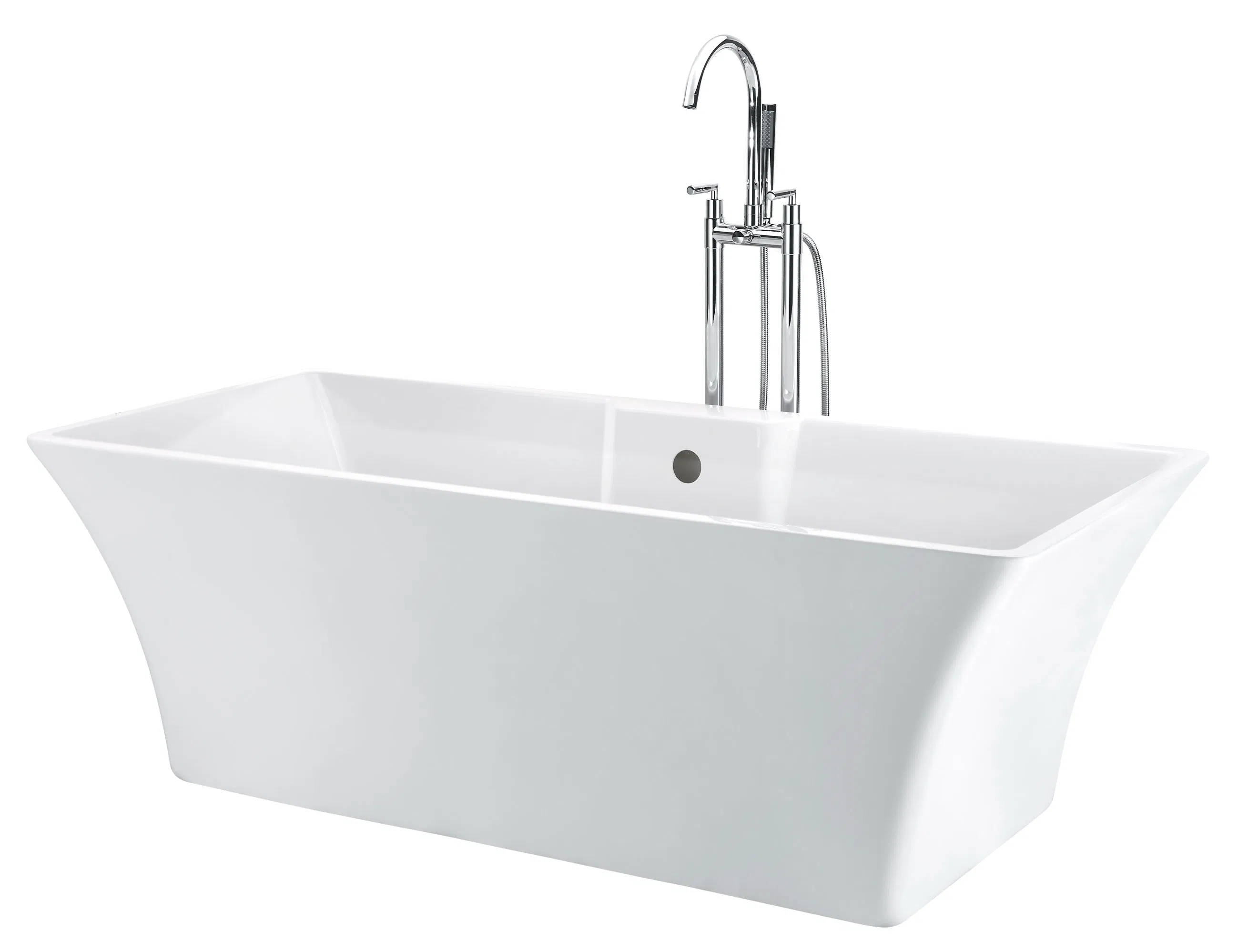 Rectangular Acrylic Freestanding Portable Bathtub for Adults (JL613)