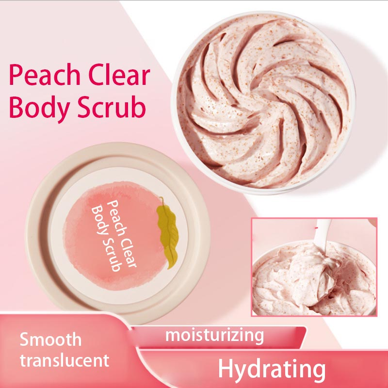 OEM/ODM Natural Fruit Peach Soothing Chicken Skin Body Scrub