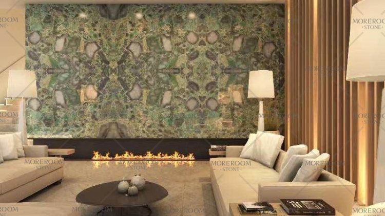 Big Size Green Marble Stone Glazed Polished Decoration Background Wall