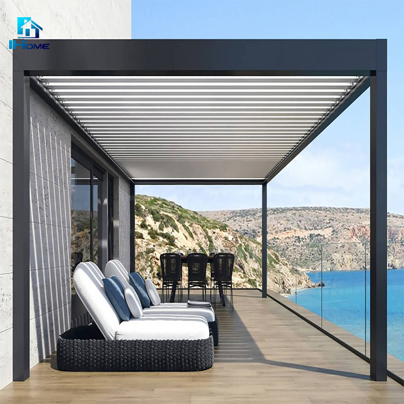 Best New Products of 2024 Garden Pergola Waterproof Aluminium Bioclimatic Gazebos Louvre Roof Kits Outdoor Bioclimatica Canopy
