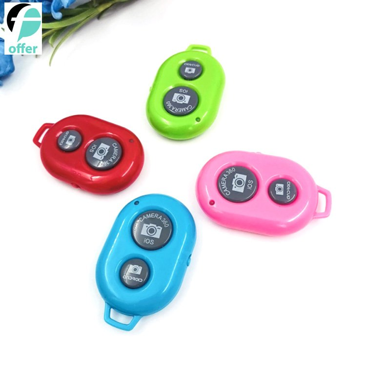 Wireless Remote Control Shutter Button for Android Smartphones, Black, Microfiber Cleaning Cloth