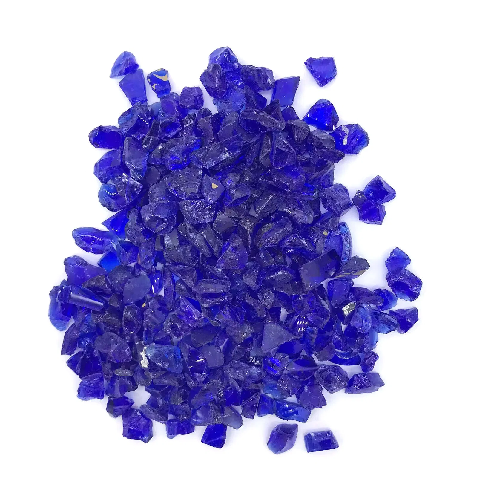 Clear Blue and Pink Crushed Glass Chips for Epoxy Flooring