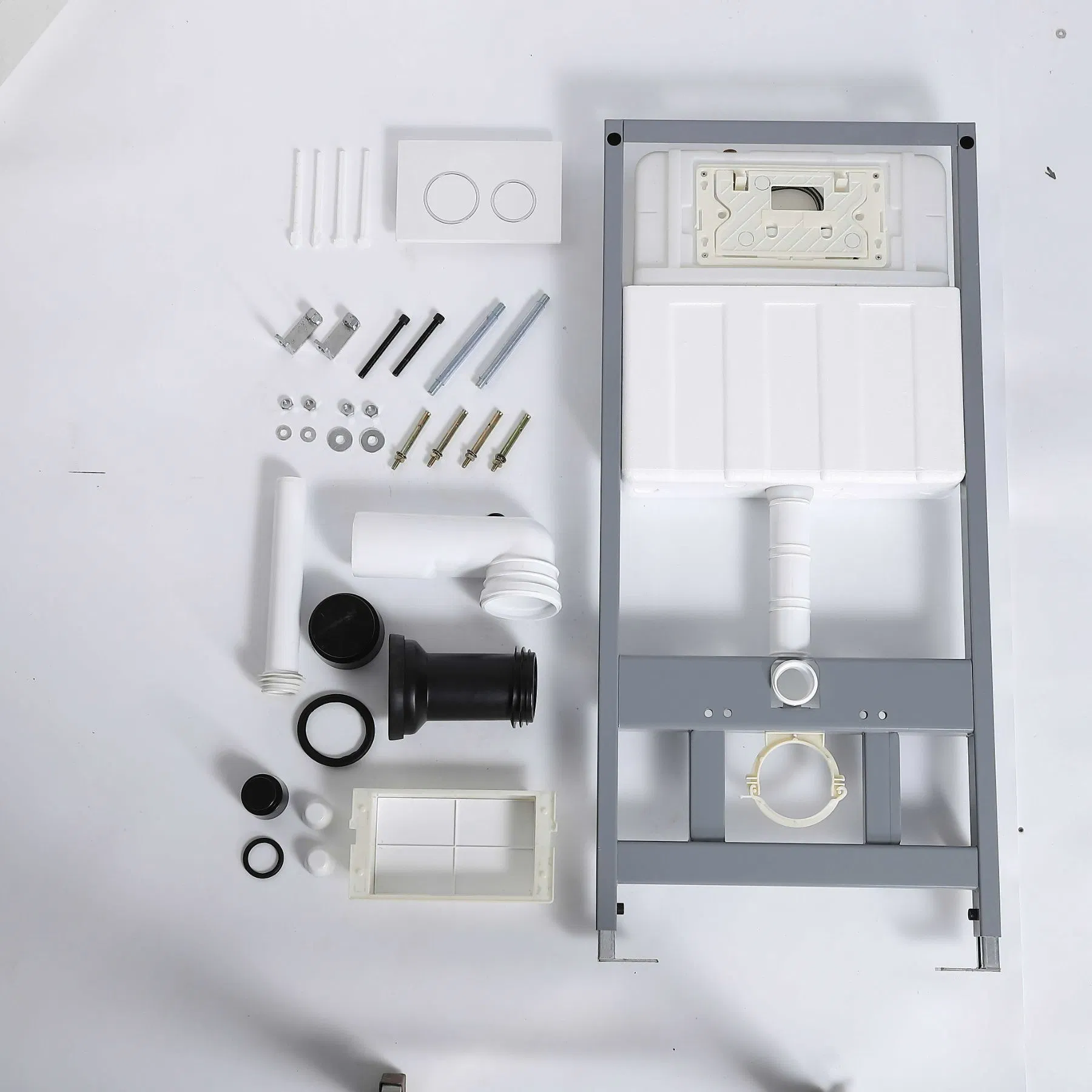 Wall Hung Toilet Hidden Tank with Iron Frame Color Panel Concealed Cistern