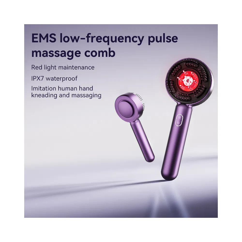 Умный массажер для головы с вибрацией и красным светом