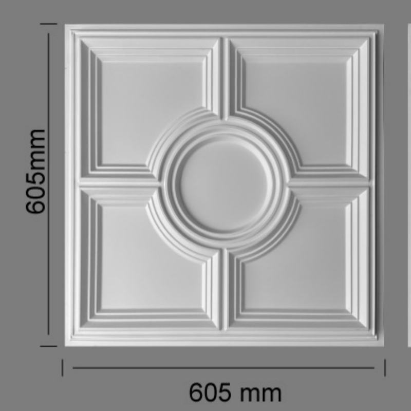 Декоративная 3D панель для потолка ПВХ 60x60 см