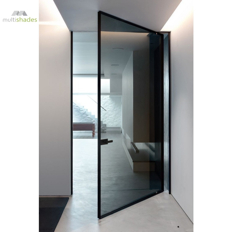 Multishades Premium Interior Glass Pivot Door Tempered Glass off-Axis Swing Design for Modern Home & Office