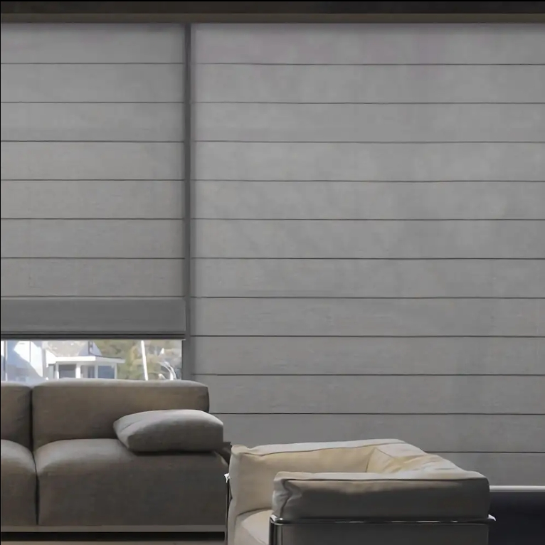 Automatic Blackout Blinds Window White Roman Shade Roman Blind