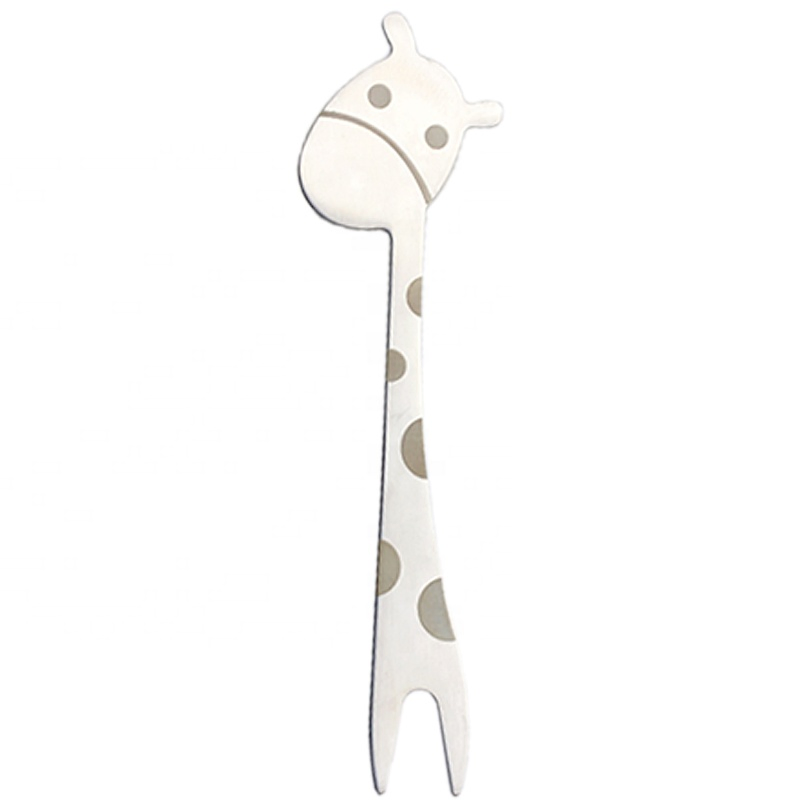 Wholesale 304 Stainless Steel Cartoon Deer Styling Fruit Cake Fork