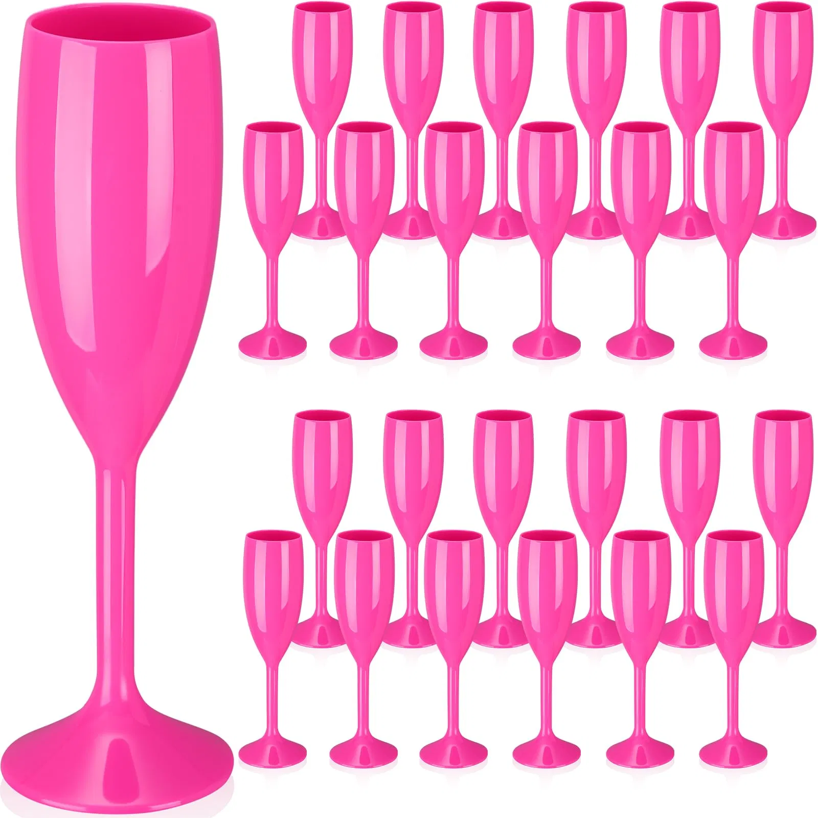 Wholesale Colorful Insanely Durable 170ml Plastic Champagne Flutes for Bachelorette Wedding Bridal Shower Party