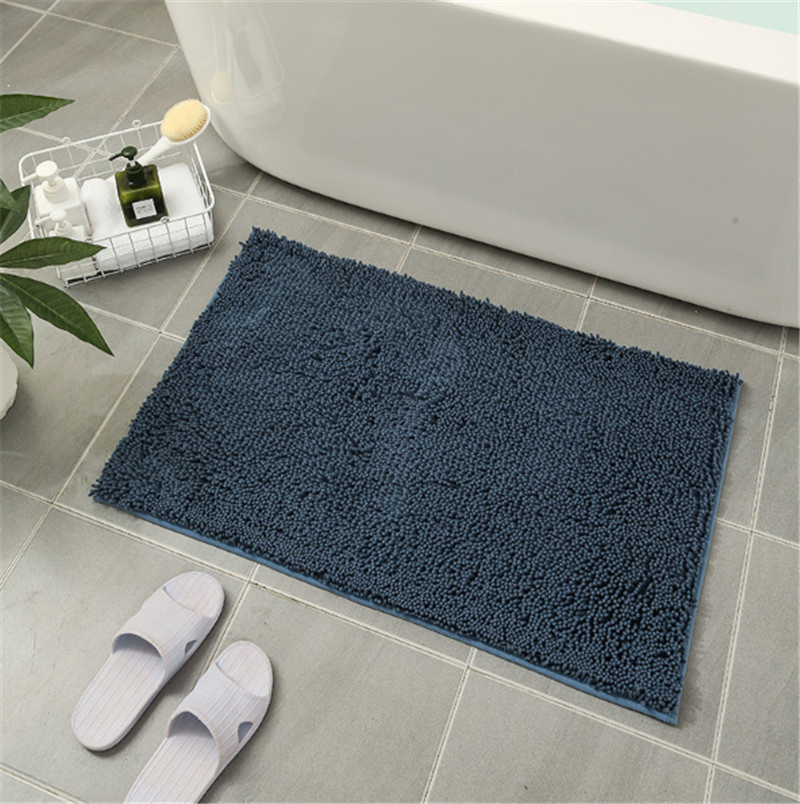 Non Slip Shaggy Chenille Bath Mat for Bathroom Rug Microfiber Water Absorbent Bath Mat