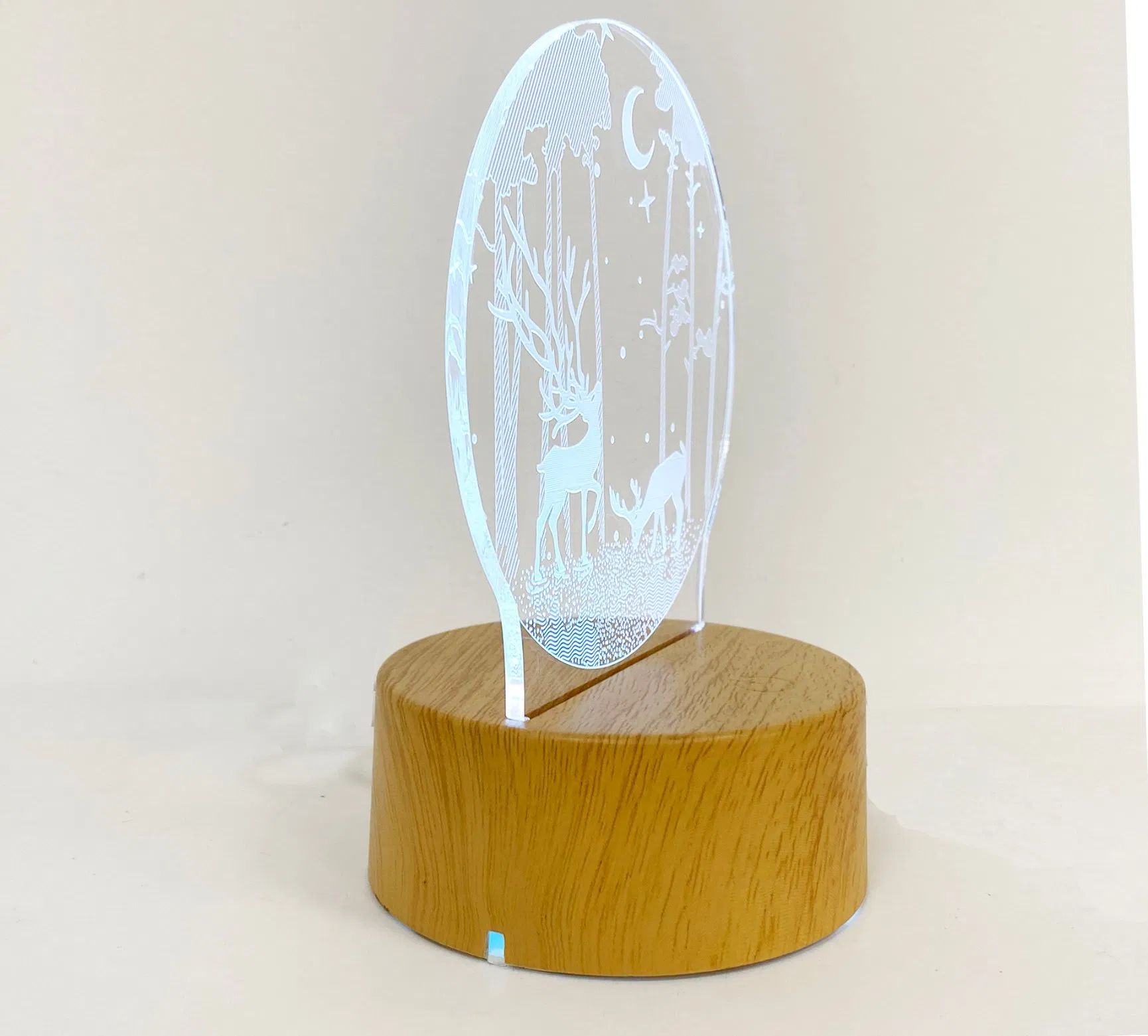 Christmas Decoration Elk Acrylic Lighting Acrylic Display Table Stand