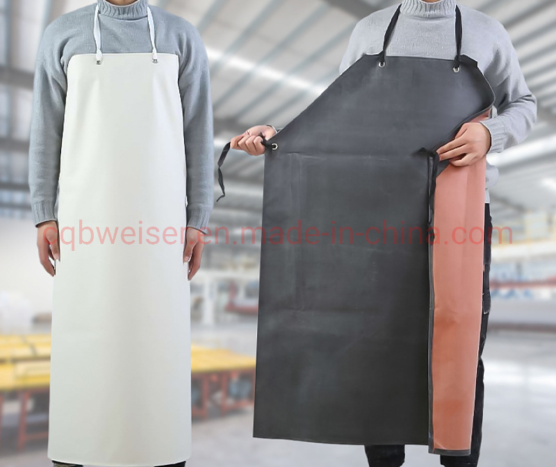 Waterproof Rubber Apron Chemical Resistant for Slaughtering Industry Working