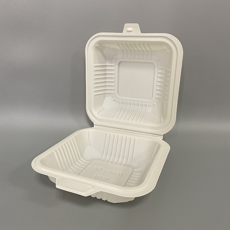 Meal Packaging Biodegradable Hamburger Container Take out Burger Clamshell Boxes
