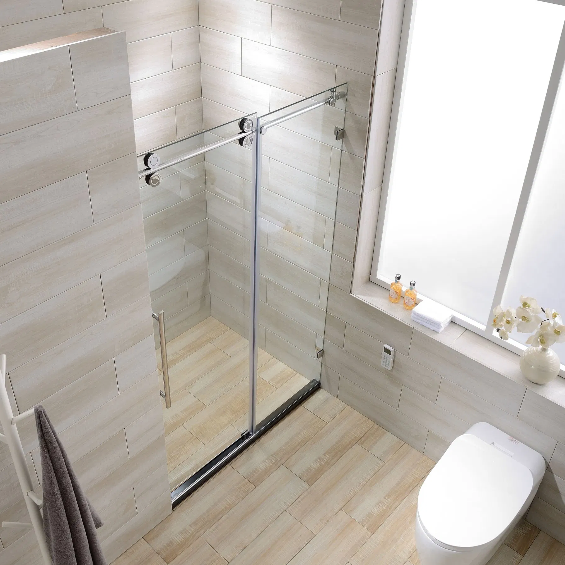 Elegant Design Wet Dry separation Shower Screen Bypass Shower Door