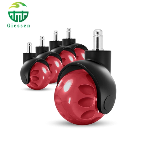 2 Inch PU Ball Swivel Office Chair Caster Wheels Stainless Steel Furniture Casters