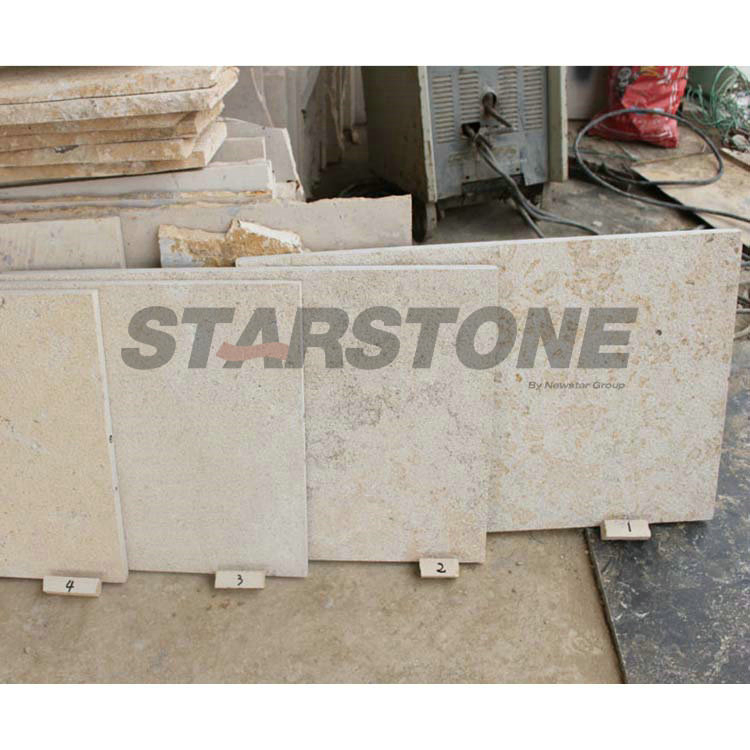 Bush Hammered Wall Floor Tile Chinese Yellow Limestone