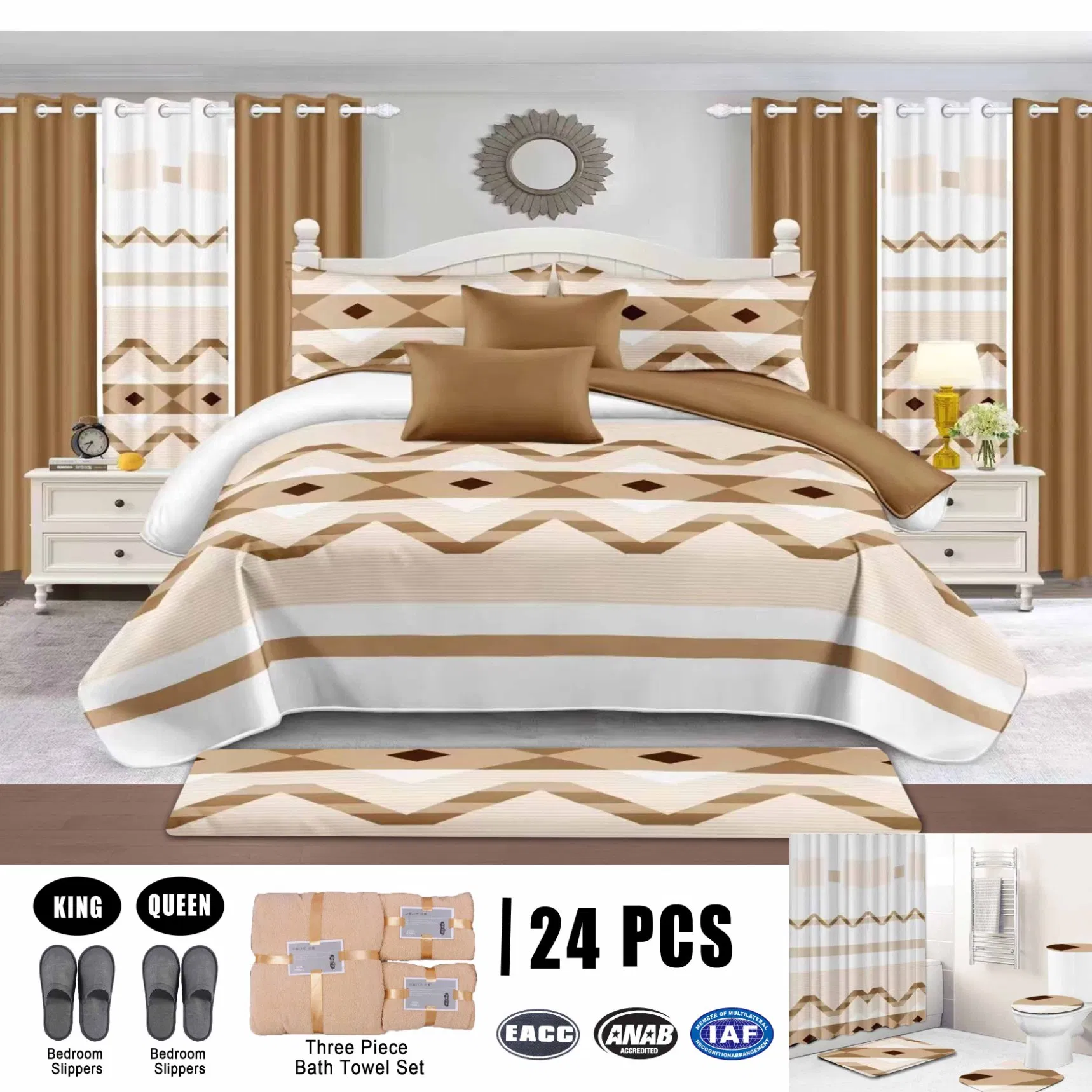 24 PCS Microfiber Polyester Bedding Set Deep Blue Printing Quilted Bedcover High Quality Comforter Duvet Bed Cover Twin Full Home Quilts Bedspread Wholesale