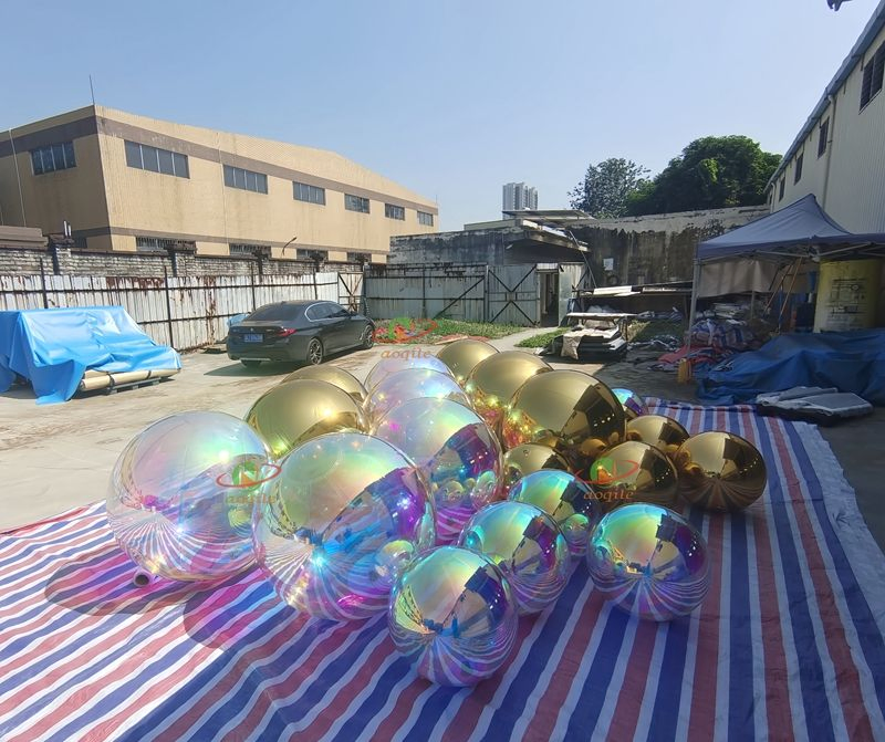 Wedding Decoration Inflatable Rainbow Mirror Balloon Party Large Inflatable Mirror Ball