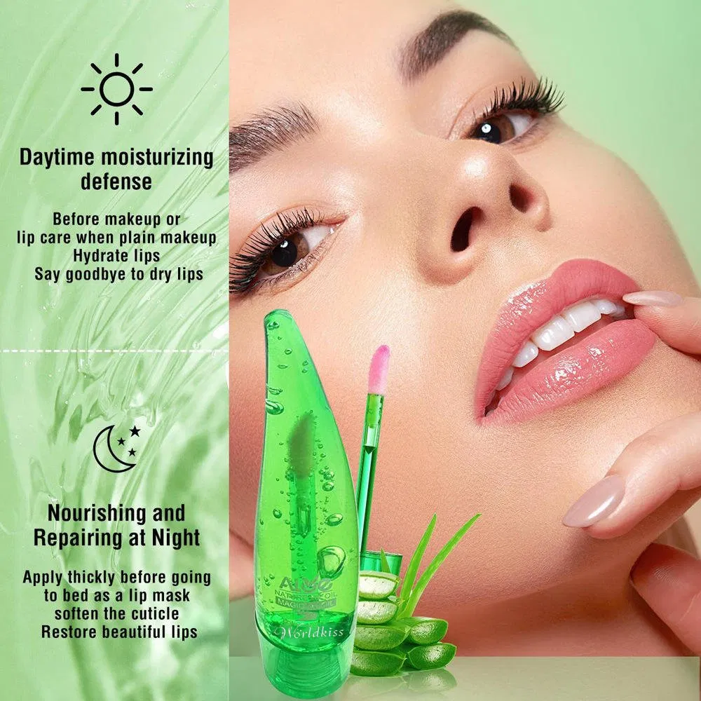 Aloe Color Changing Hydrating Vegan Gloss Private Label Moisturizing Shine Lip Oil
