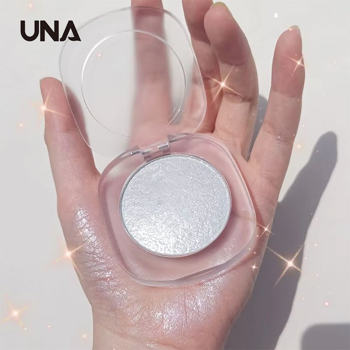 Wholesale Diamond Glow High Pigment Glitter Highlighter Vegan Shimmer Cream Palette with Custom Logo Pressed Powder Type