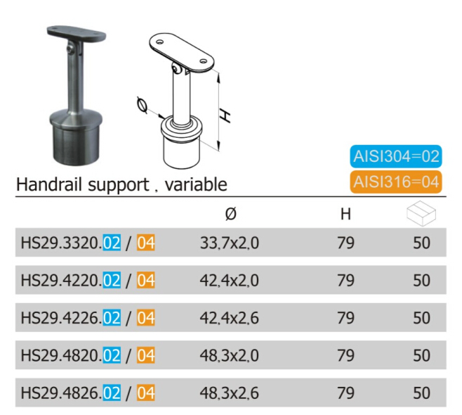 Simple Style Stainless Steel Bathroom Handrail Support (HS08.02/04)