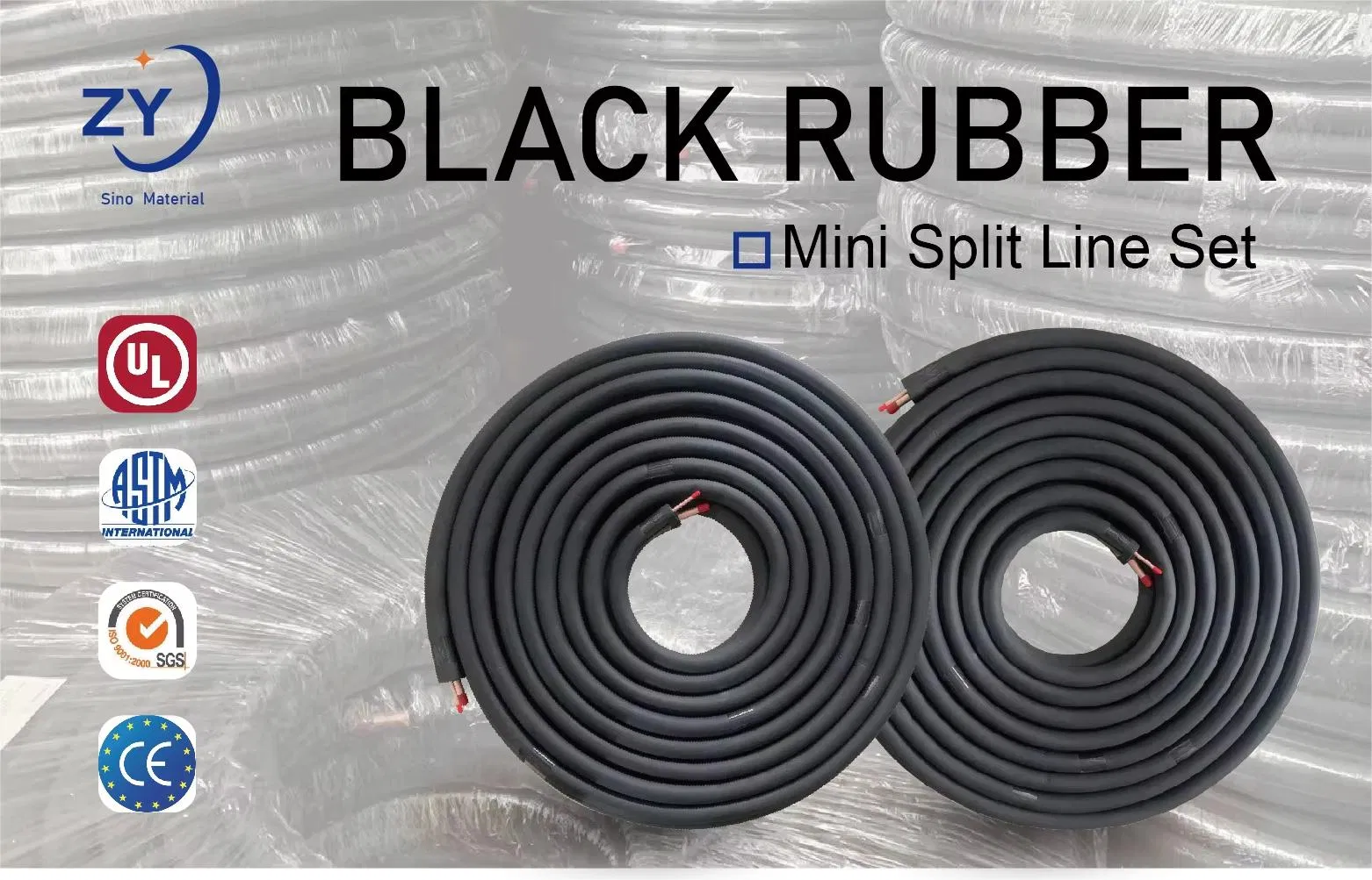 15m 20m 50m 1/4'' -3/8'' Insulated Copper Pipe Liquid Line for Air Conditioning