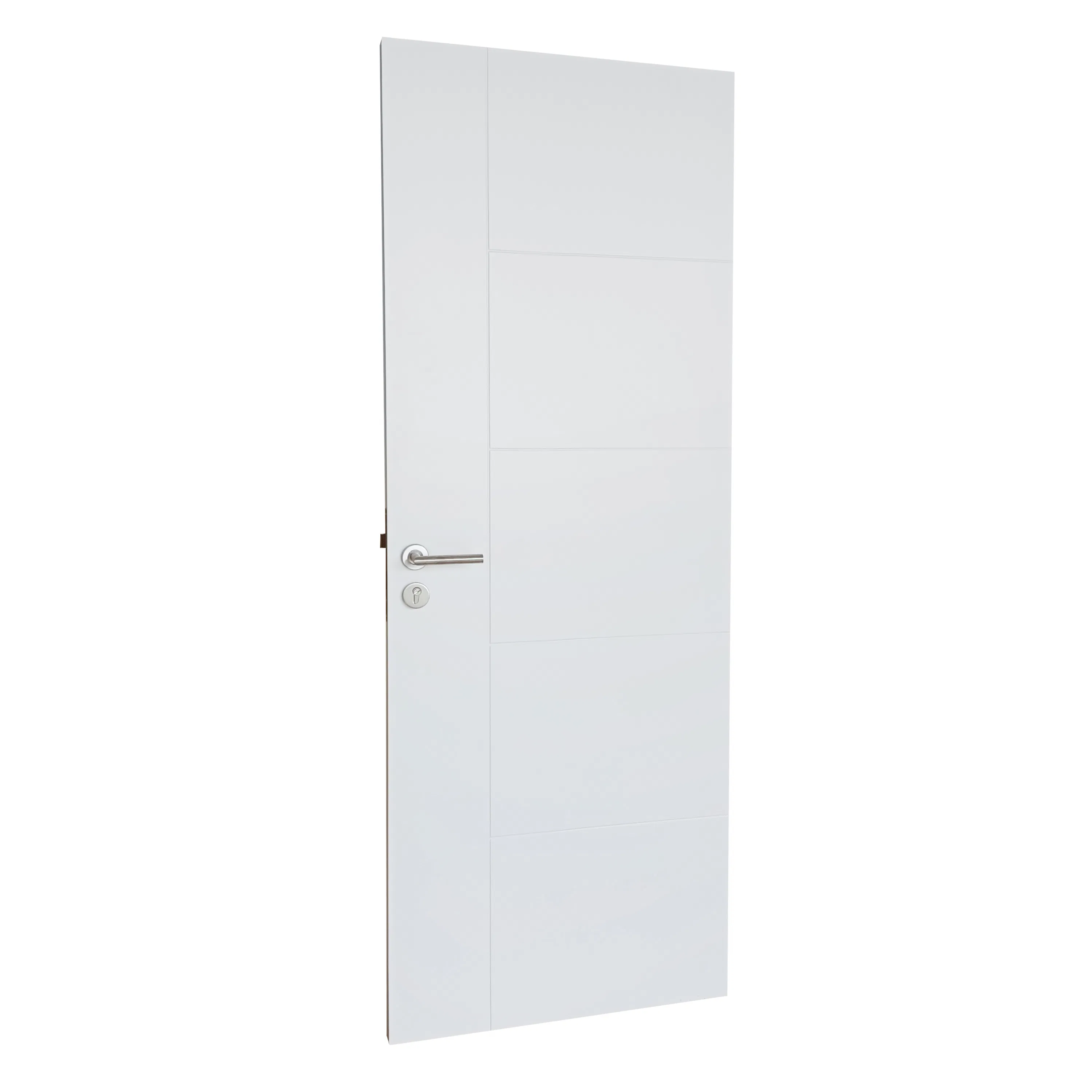 Kangton 4-Grooved White Primed Door Interior Soundproof Door for Home Design