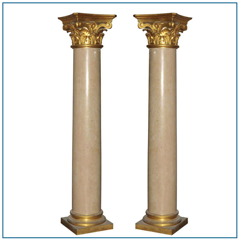 Hand Carved White Marble Stone Column Pillar for Building