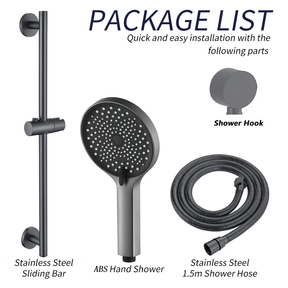 Adjustable Handheld Hand Shower Bar with Adjustable Bar