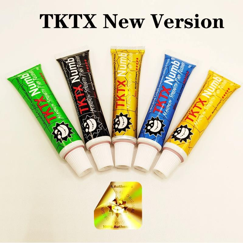 Super 99% Tktx Numbing Cream Anesthetic Ointment Plastic Tube Black Yellow Green Blue Gold 16% 18% 20% 22% 23% Tktx Numb Cream Tattoo Supply