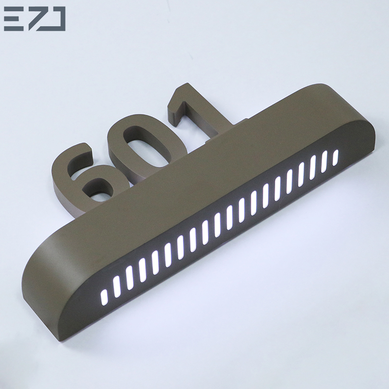 Ezd Free Design Hotel House Number Signage Plates with LED Light